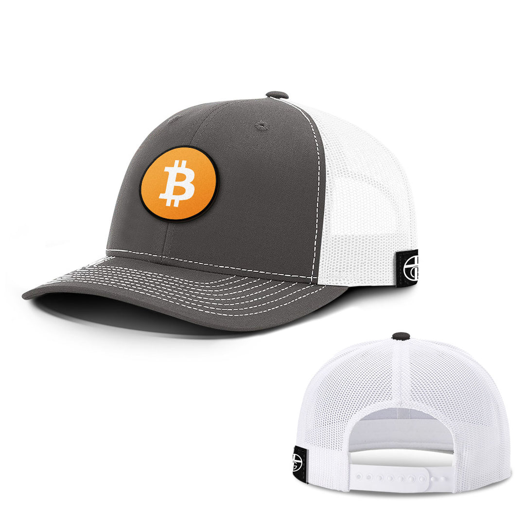 Bitcoin Logo Patch Hats - BustedTees.com