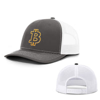 Load image into Gallery viewer, Bitcoin Outline Hats - BustedTees.com
