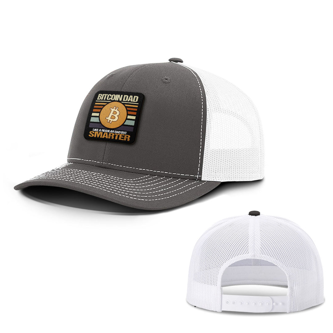 Bitcoin Dad Smarter Patch Hats - BustedTees.com