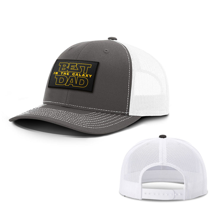 Best Dad In The Galaxy Patch Hats - BustedTees.com