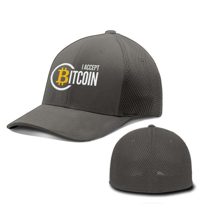 I Accept Bitcoin Hats - BustedTees.com