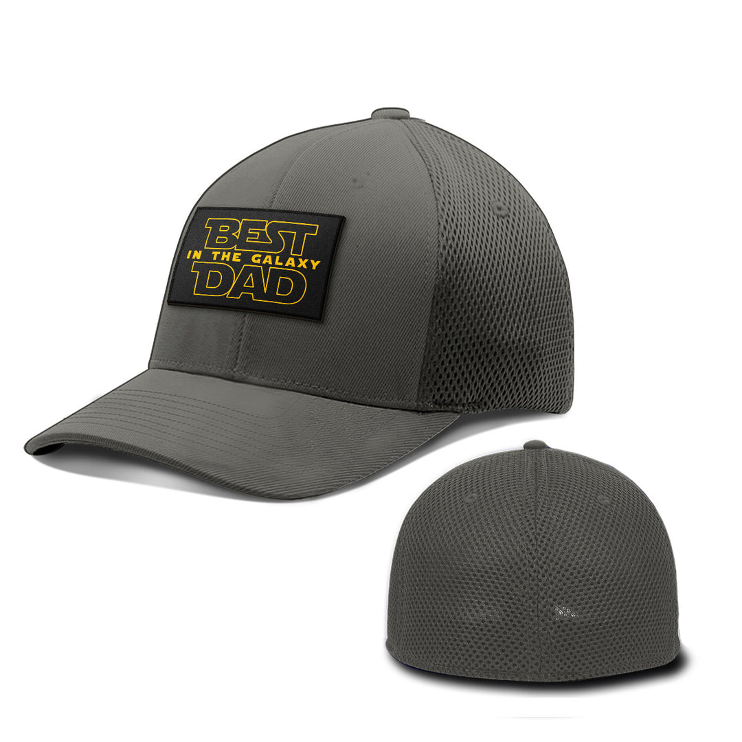 Best Dad In The Galaxy Patch Hats - BustedTees.com