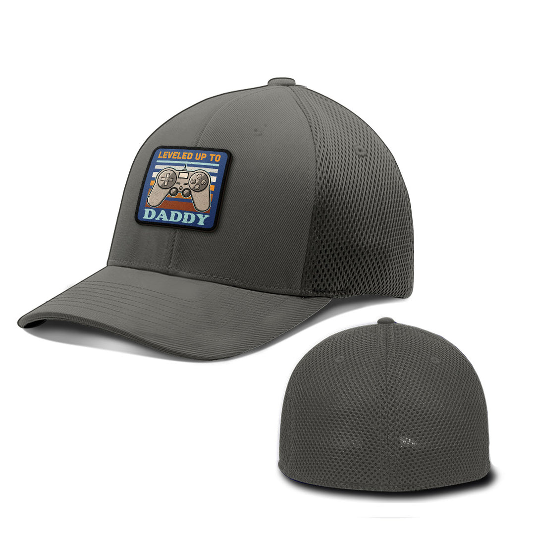 Leveled Up to Daddy Patch Hats - BustedTees.com