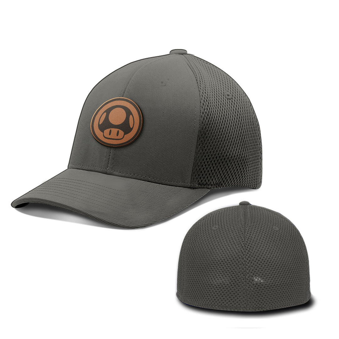 Power Up Leather Patch Hats - BustedTees.com