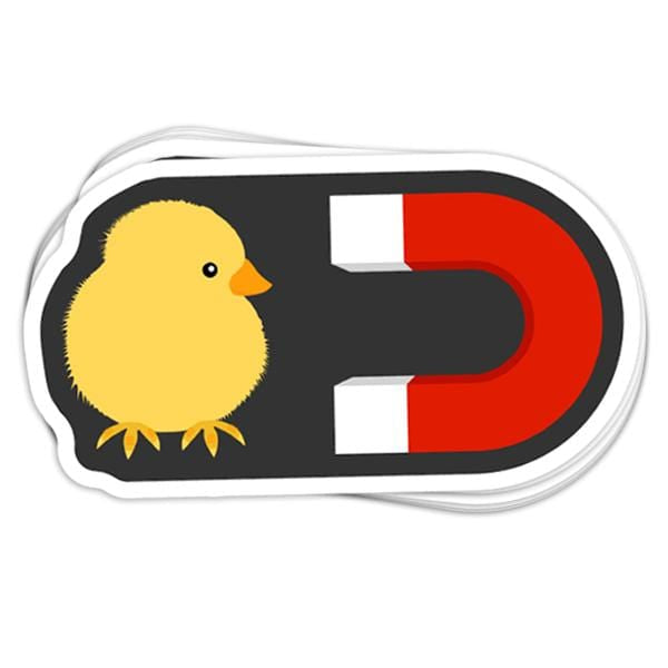 Chick Magnet Vinyl Sticker - BustedTees.com