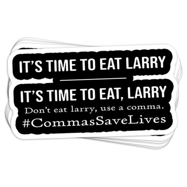Commas Save Lives Vinyl Sticker - BustedTees.com