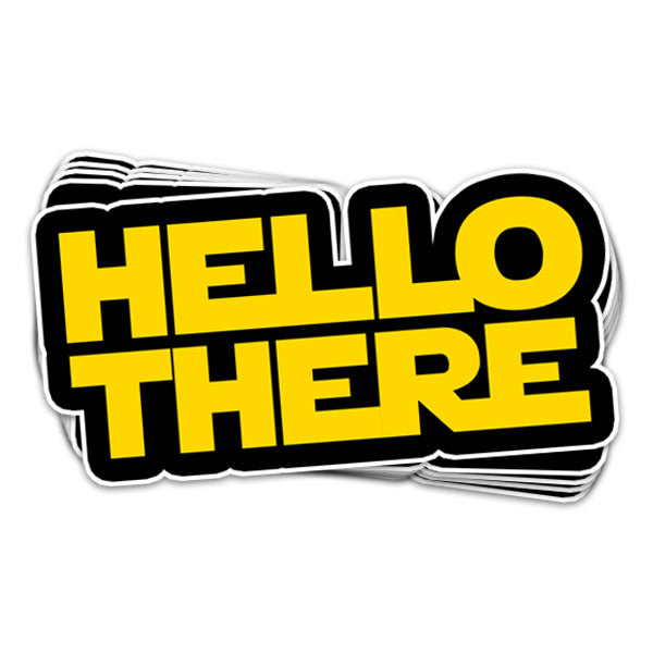 Hello There Vinyl Sticker - BustedTees.com