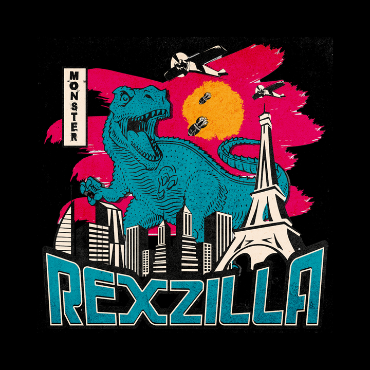 Retro Vintage Japanese Monster Rexzilla Hoodie