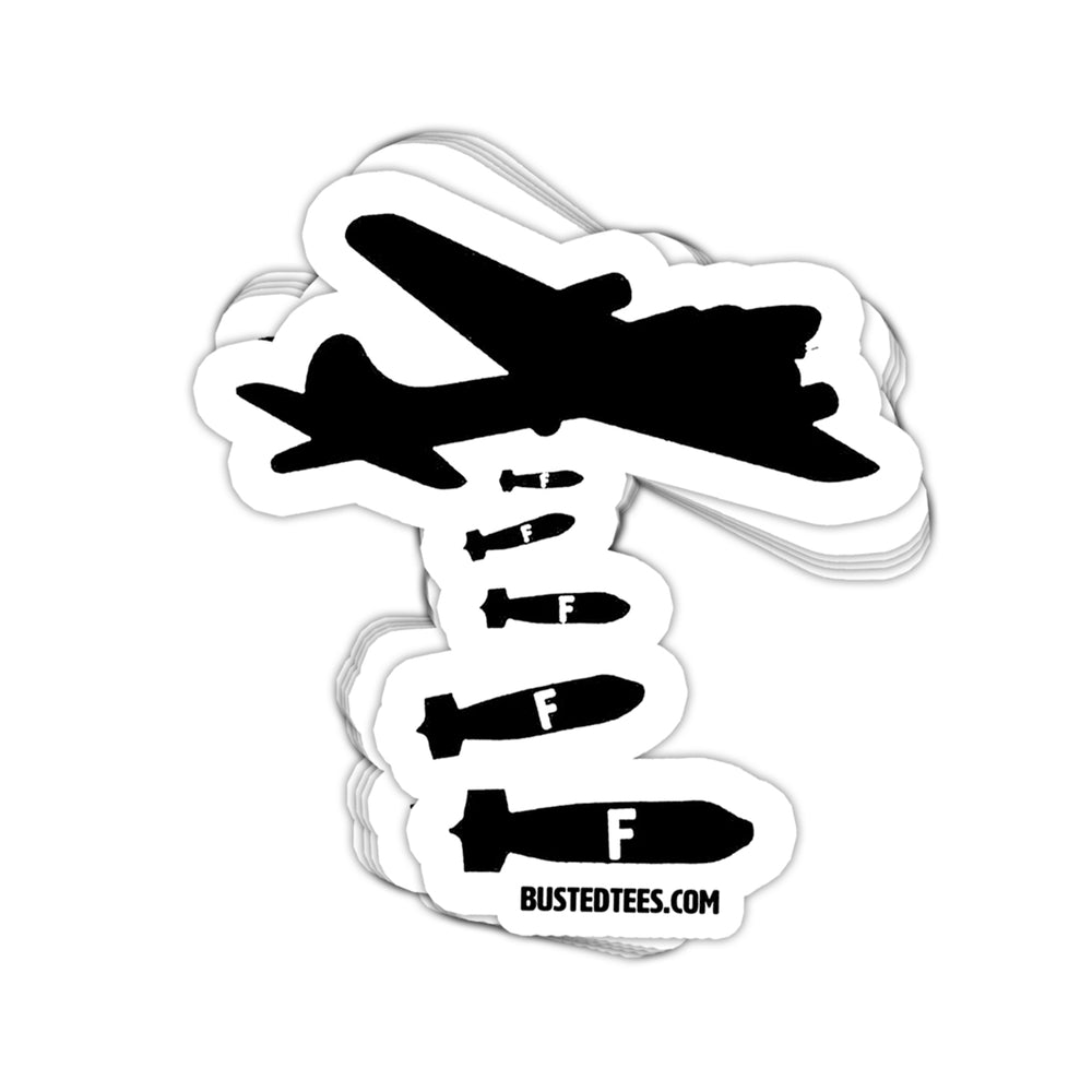 F-Bomb Vinyl Sticker - BustedTees.com