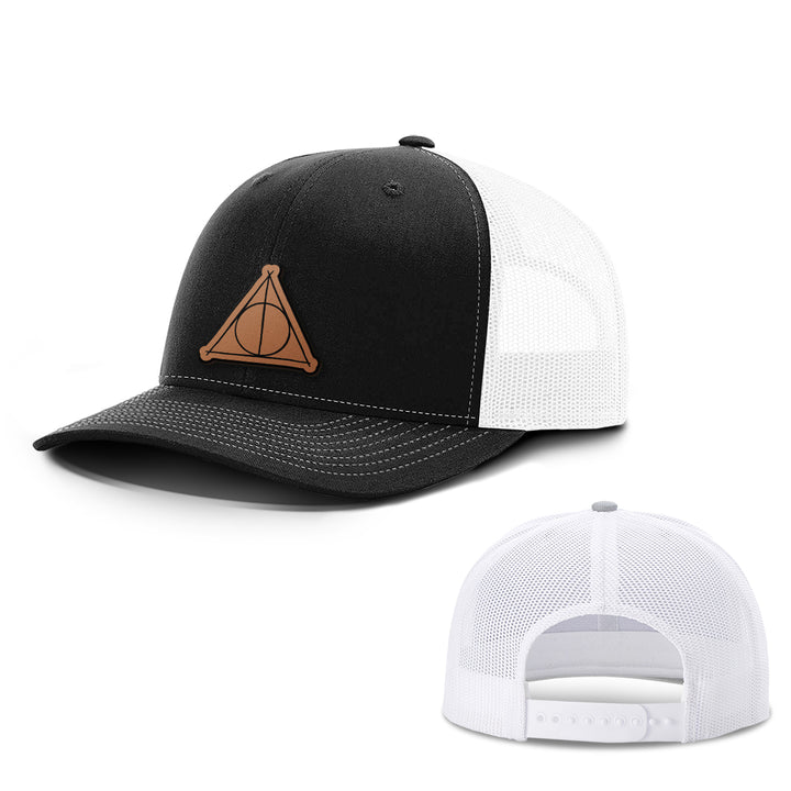 Deathly Hallows Leather Patch Hats - BustedTees.com