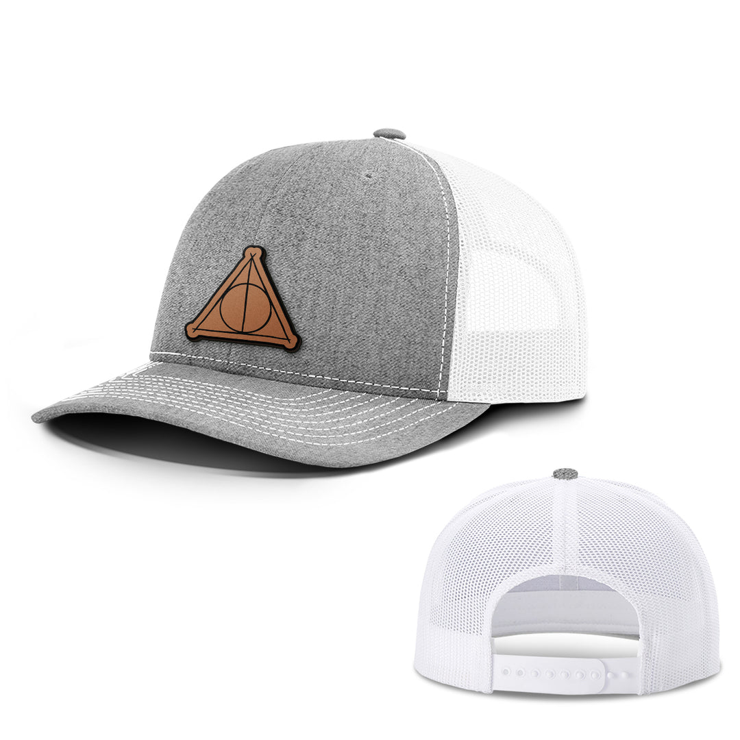 Deathly Hallows Leather Patch Hats - BustedTees.com