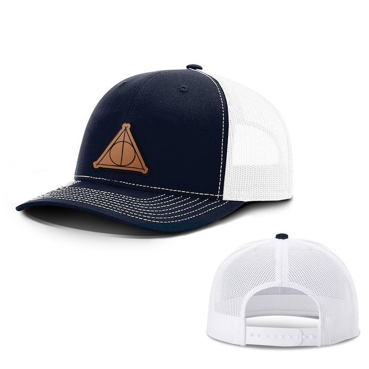 Deathly Hallows Leather Patch Hats - BustedTees.com