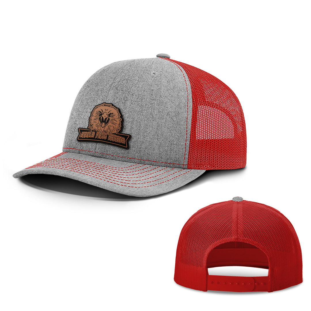 Eagle Fang Leather Patch Hats - BustedTees.com