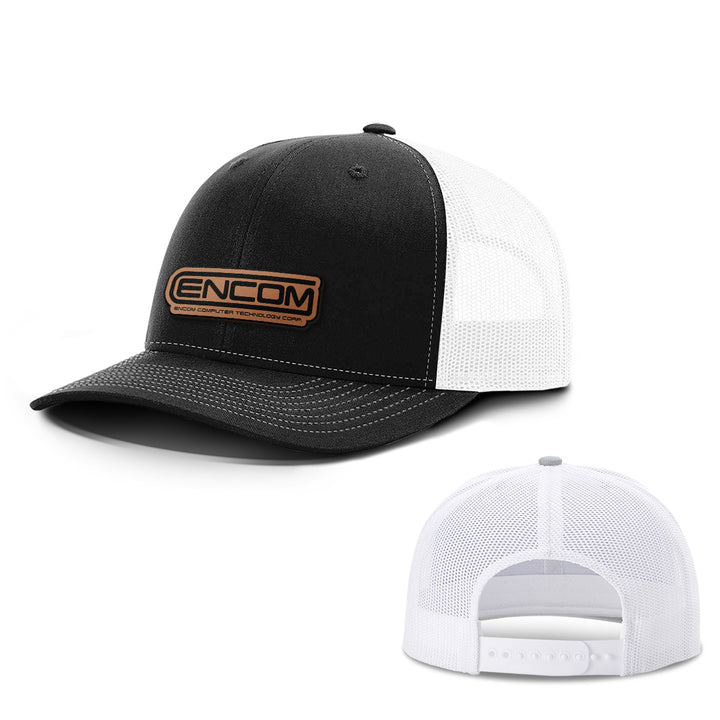 Encom Leather Patch Hats - BustedTees.com