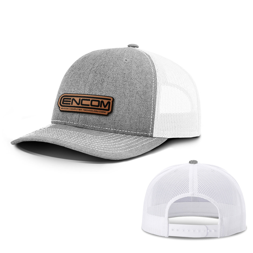 Encom Leather Patch Hats - BustedTees.com