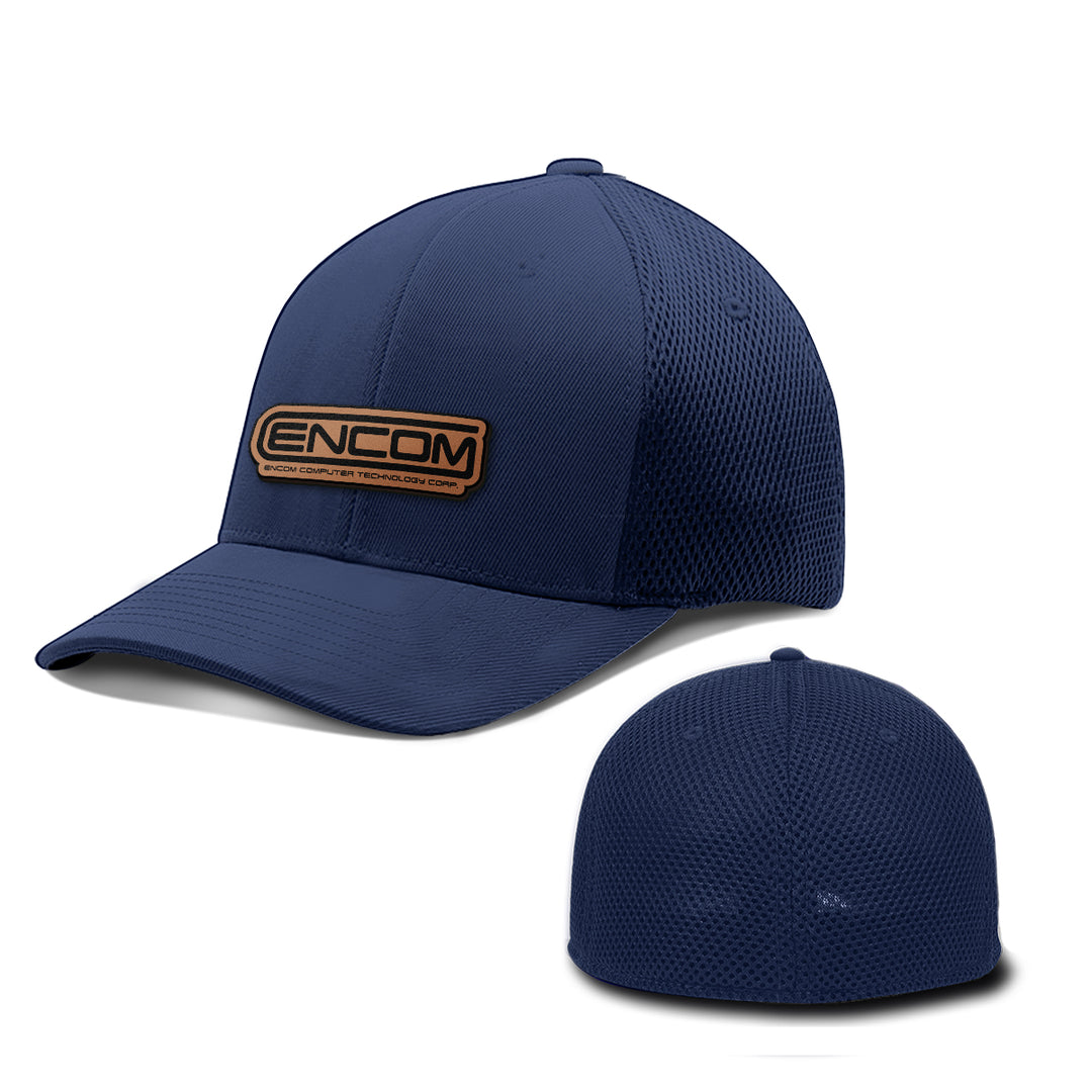 Encom Leather Patch Hats - BustedTees.com