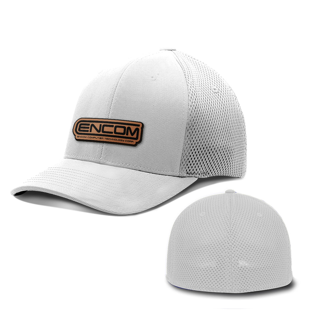 Encom Leather Patch Hats - BustedTees.com