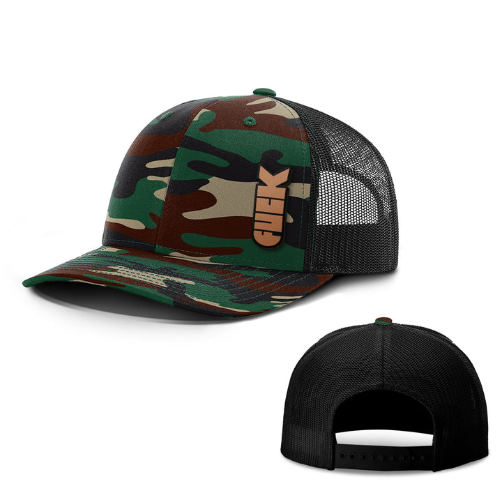 F Bomb Leather Patch Hats - BustedTees.com