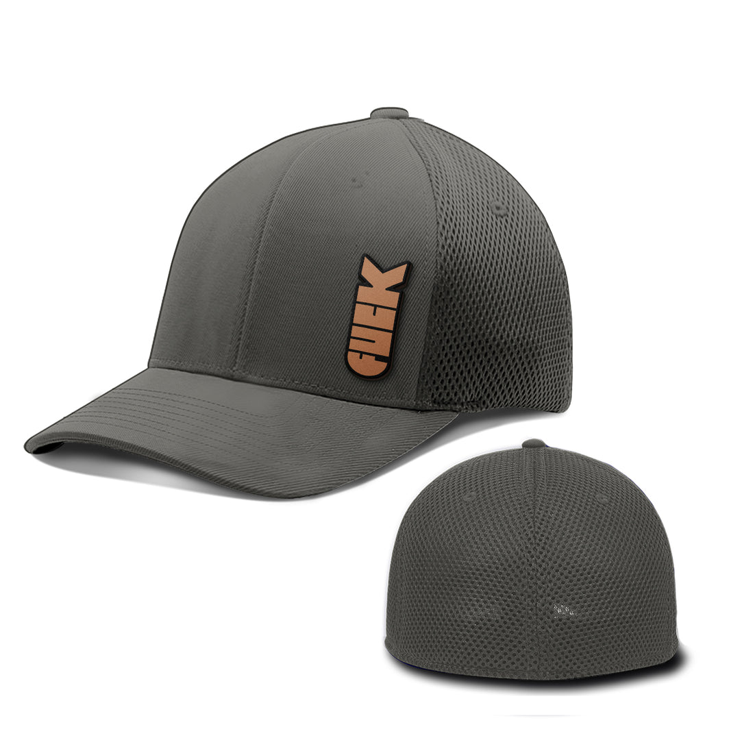 F Bomb Leather Patch Hats - BustedTees.com