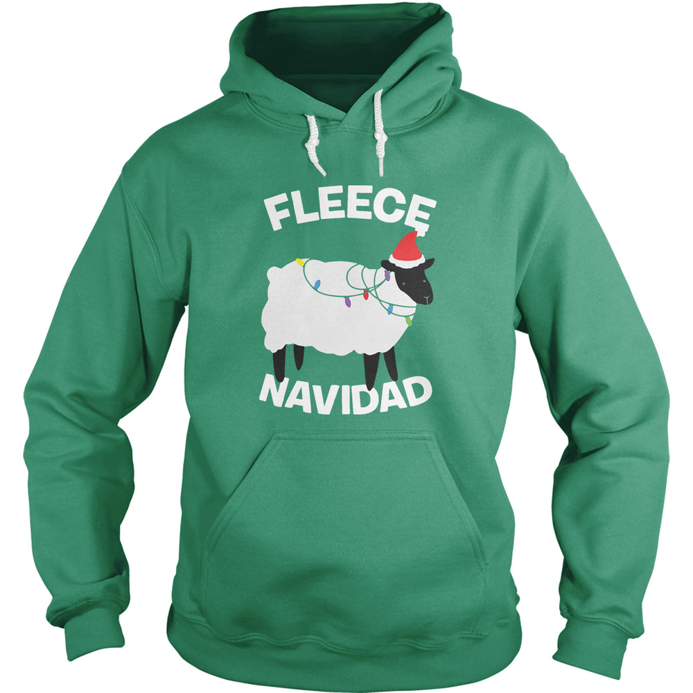 Fleece Navidad Christmas Sheep - BustedTees.com