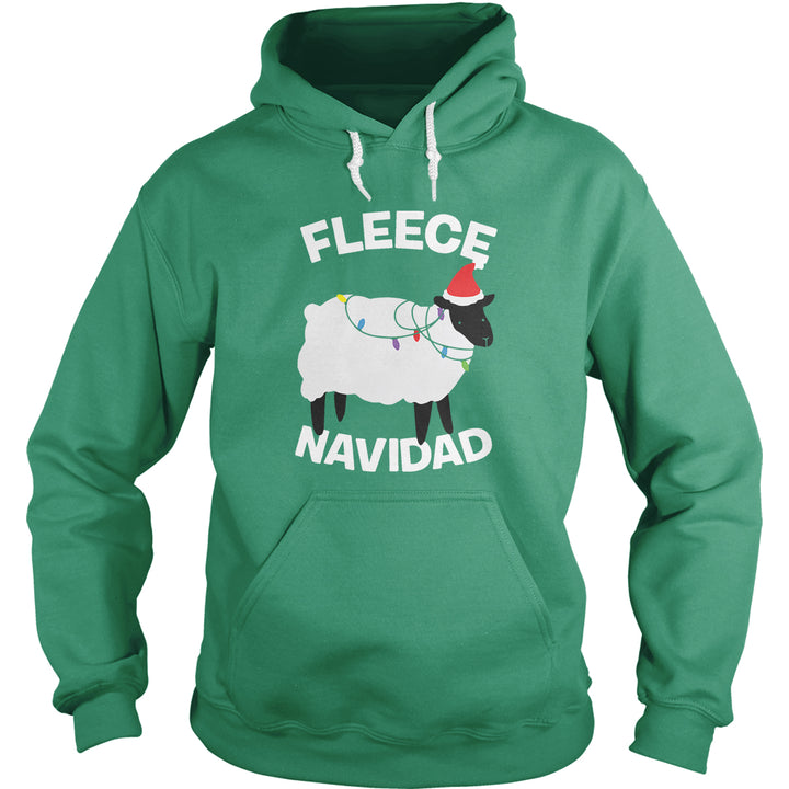 Fleece Navidad Christmas Sheep - BustedTees.com