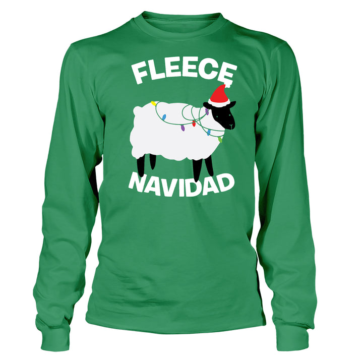 Fleece Navidad Christmas Sheep - BustedTees.com
