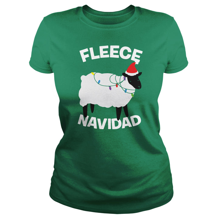 Fleece Navidad Christmas Sheep - BustedTees.com