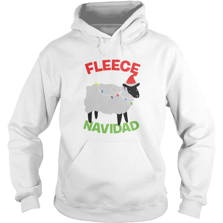 Fleece Navidad Christmas Sheep - BustedTees.com