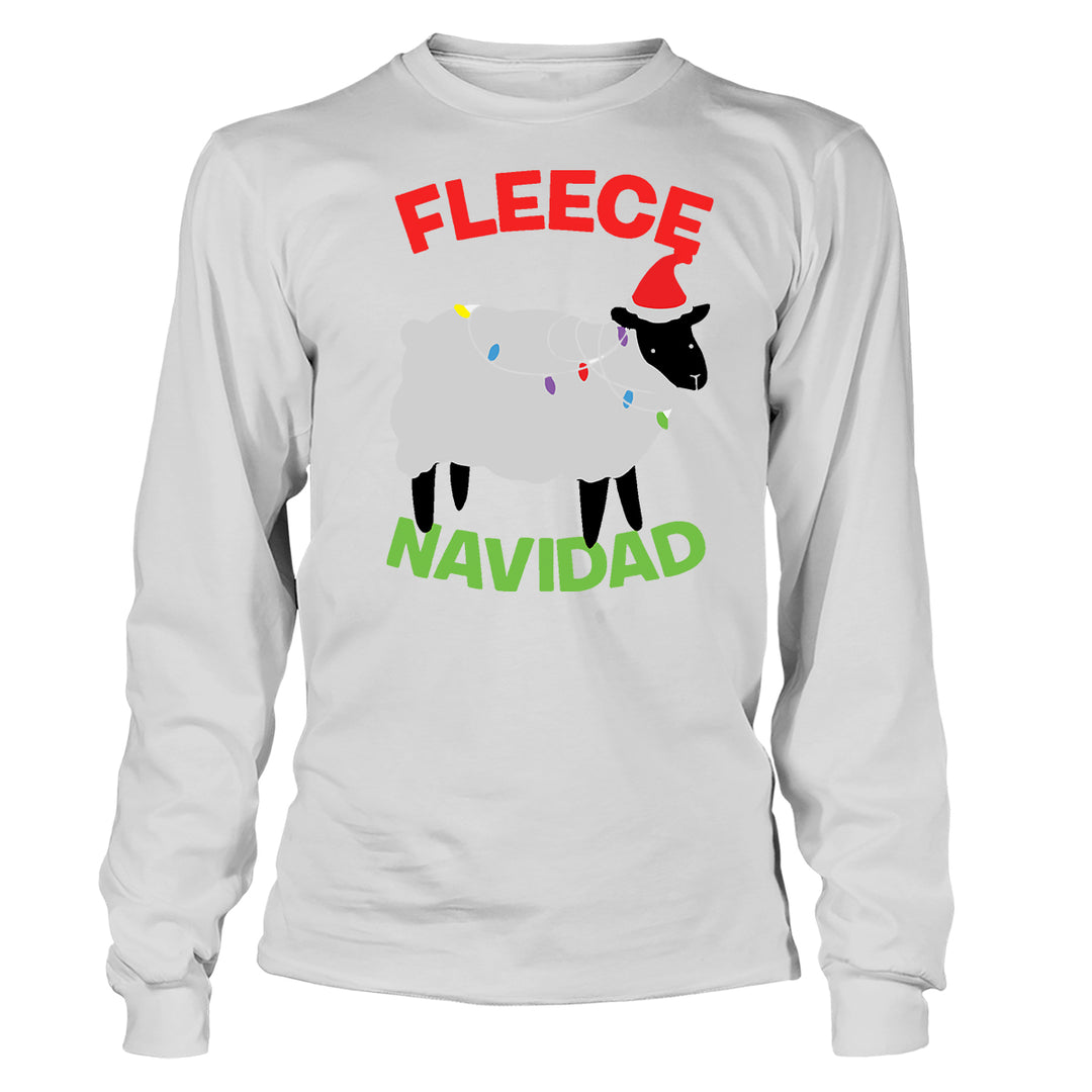 Fleece Navidad Christmas Sheep - BustedTees.com