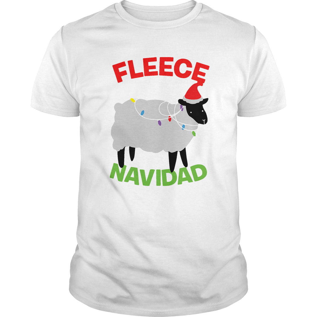 Fleece Navidad Christmas Sheep - BustedTees.com