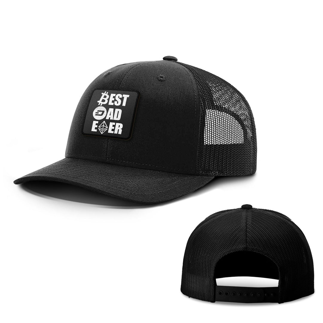 Best Dad Ever Crypto Patch Hats - BustedTees.com