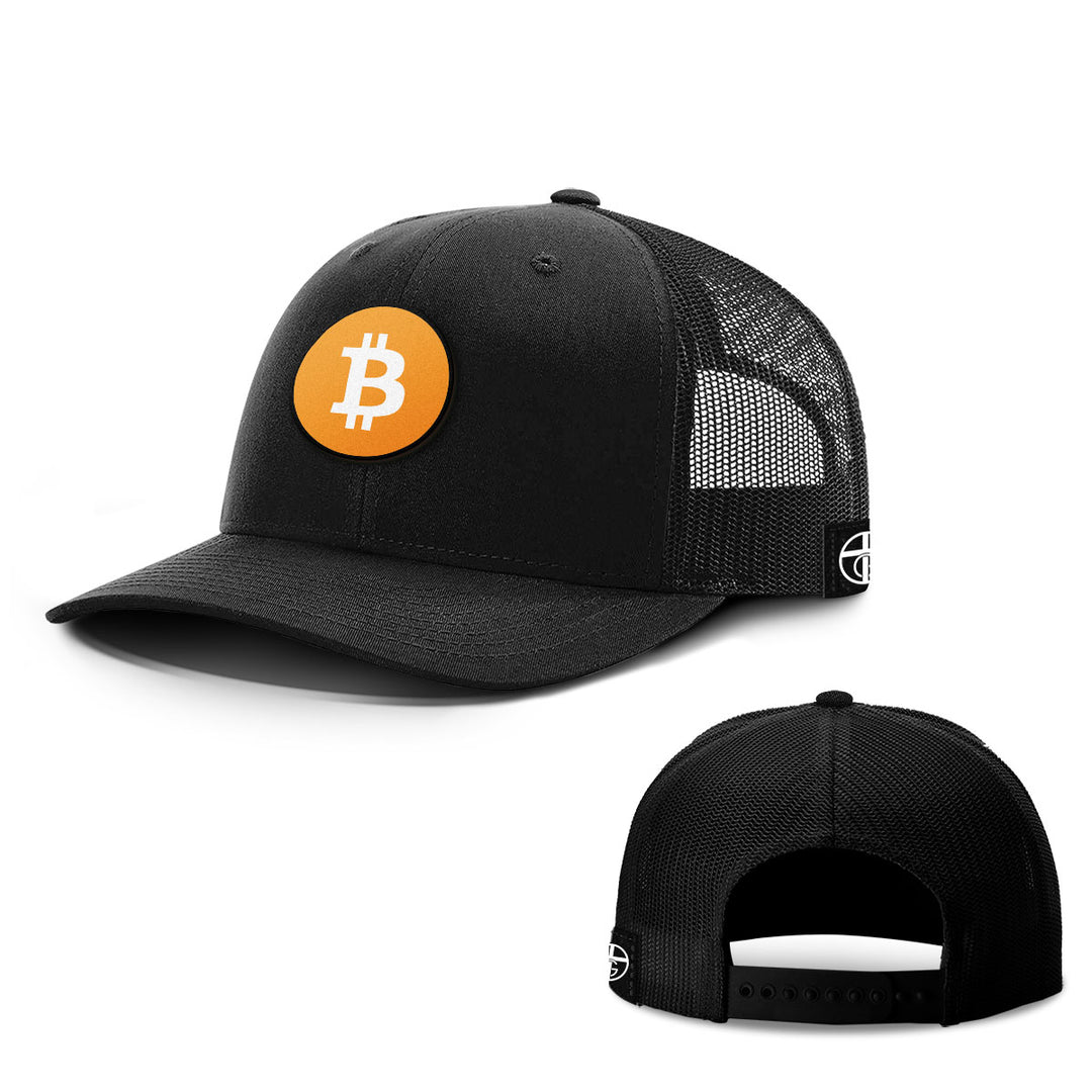 Bitcoin Logo Patch Hats - BustedTees.com
