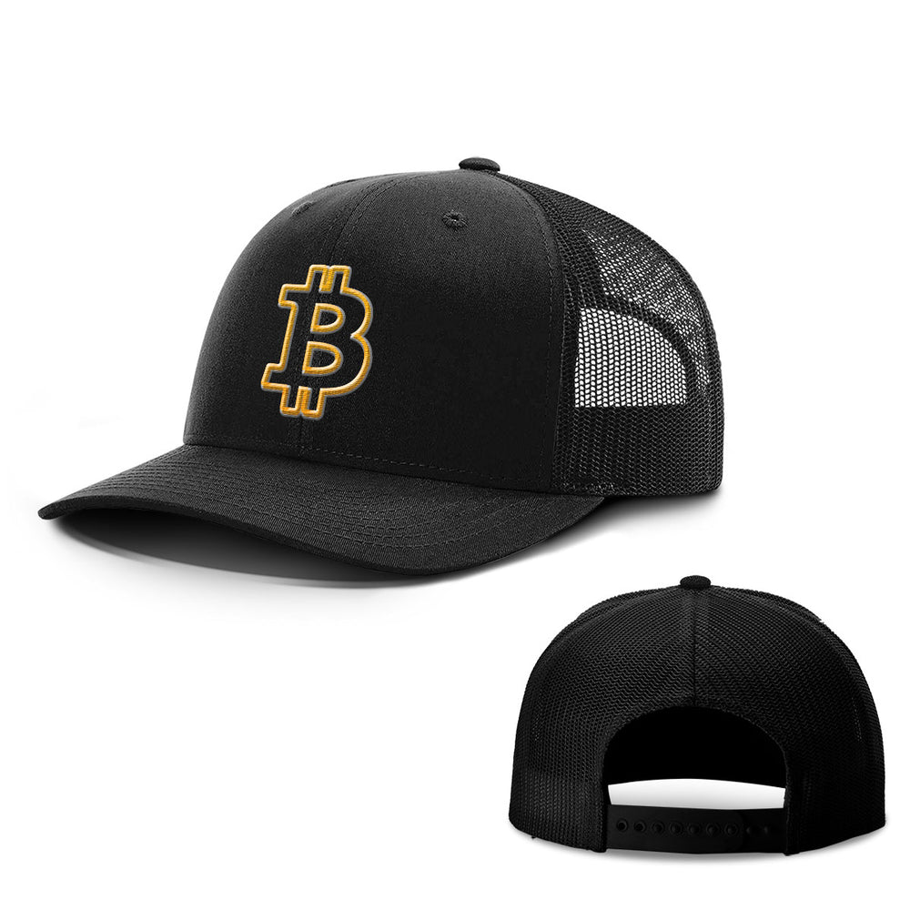 Bitcoin Outline Hats - BustedTees.com