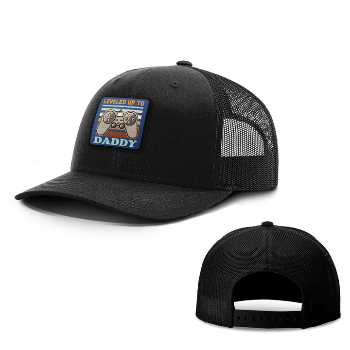 Leveled Up to Daddy Patch Hats - BustedTees.com