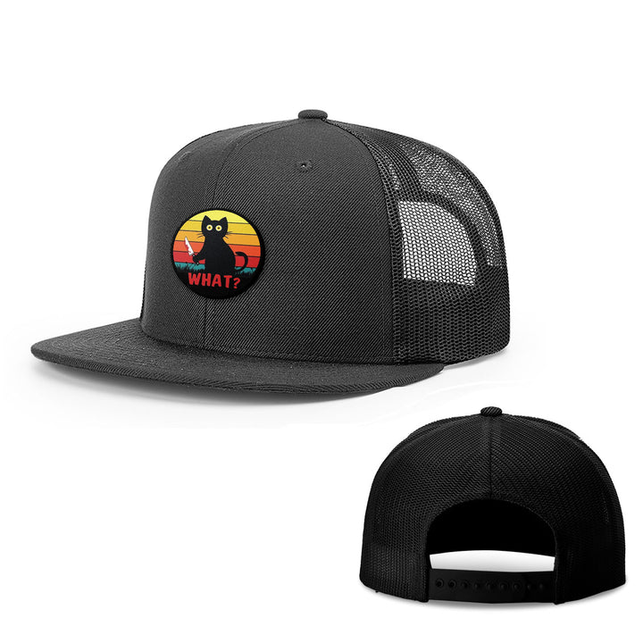 Retro Murderous Cat Patch Hats - BustedTees.com