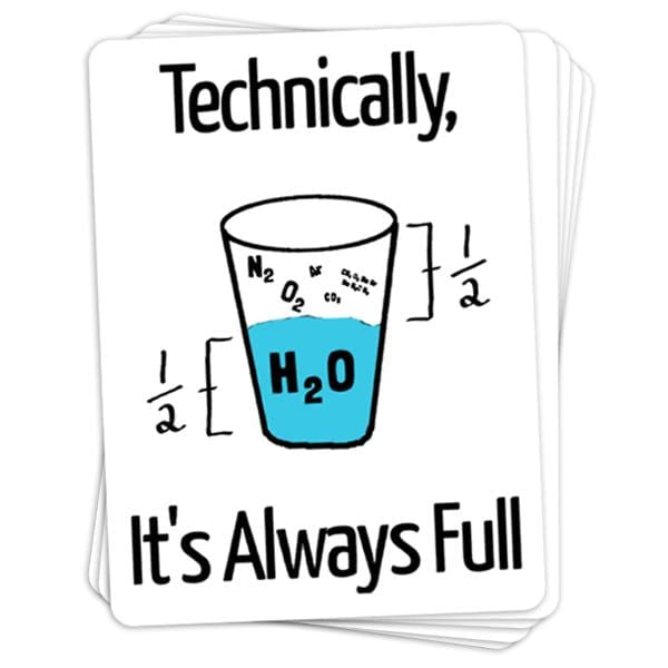 Always Full Science Vinyl Sticker - BustedTees.com