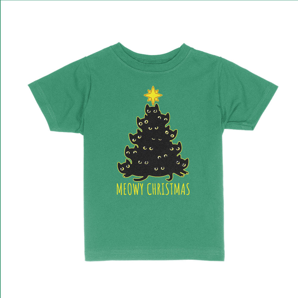 Meowy Christmas Kids Shirt - BustedTees.com