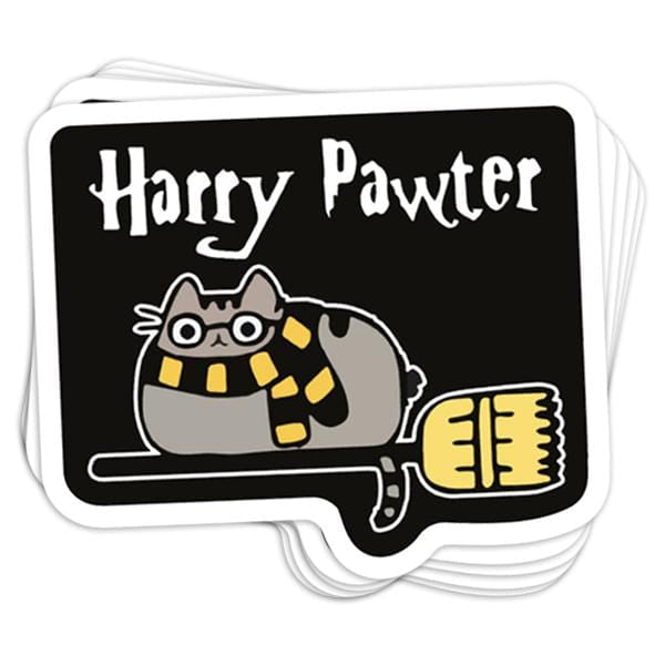 Harry Pawter Vinyl Sticker - BustedTees.com