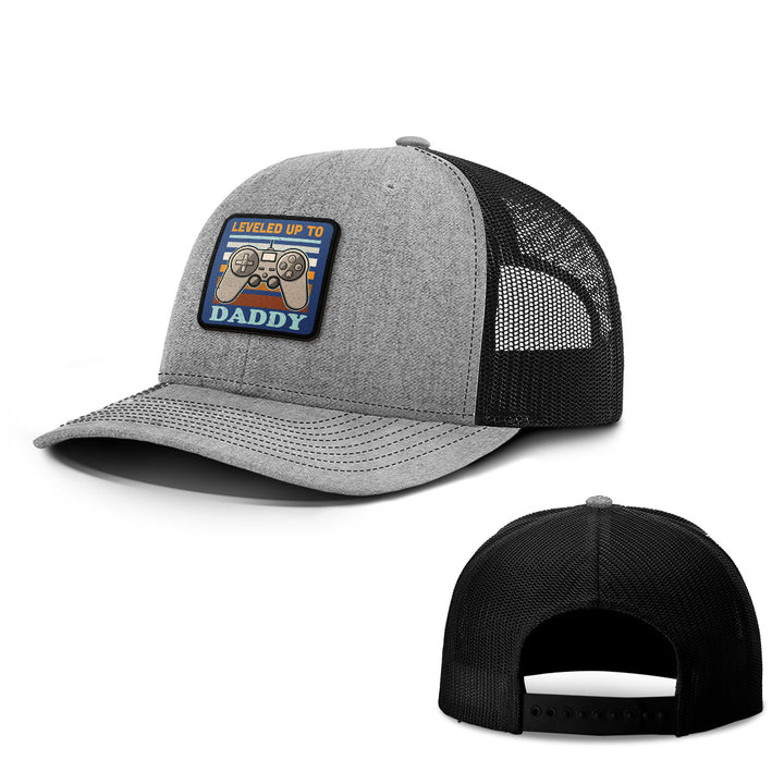 Leveled Up to Daddy Patch Hats - BustedTees.com