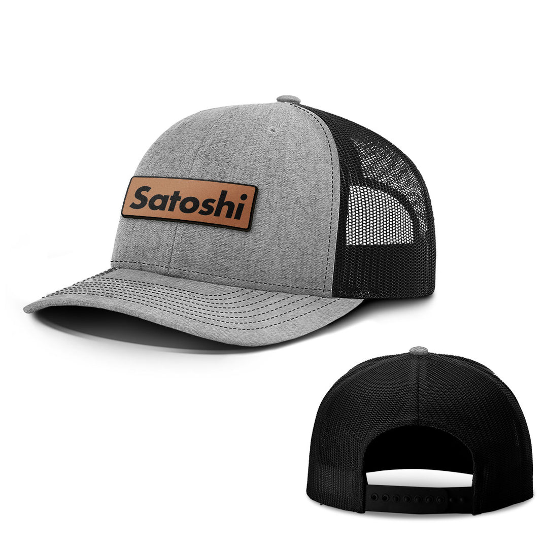 Satoshi Leather Patch Hats - BustedTees.com
