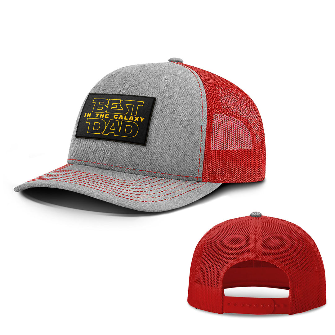 Best Dad In The Galaxy Patch Hats - BustedTees.com