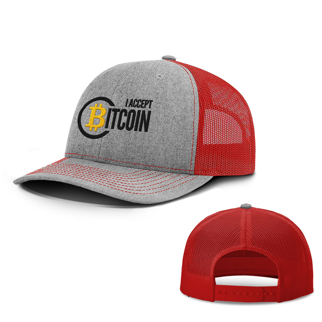 I Accept Bitcoin Hats - BustedTees.com