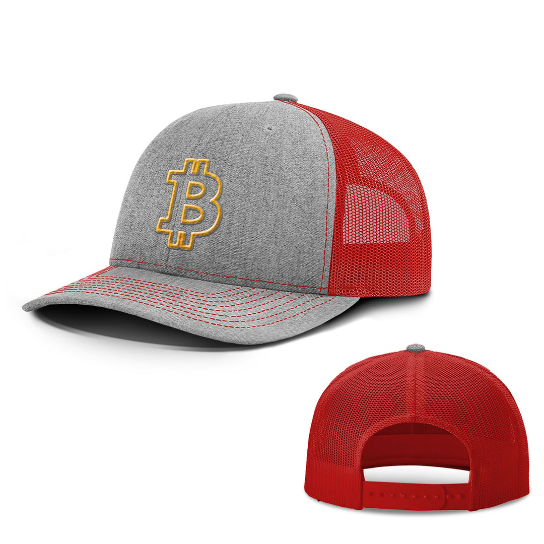 Bitcoin Outline Hats - BustedTees.com