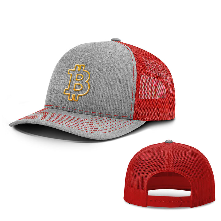 Bitcoin Outline Hats - BustedTees.com
