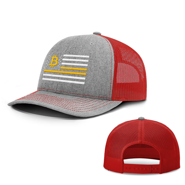Bitcoin Flag Hats - BustedTees.com