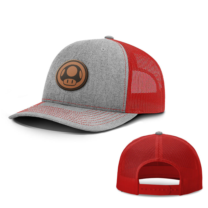 Power Up Leather Patch Hats - BustedTees.com