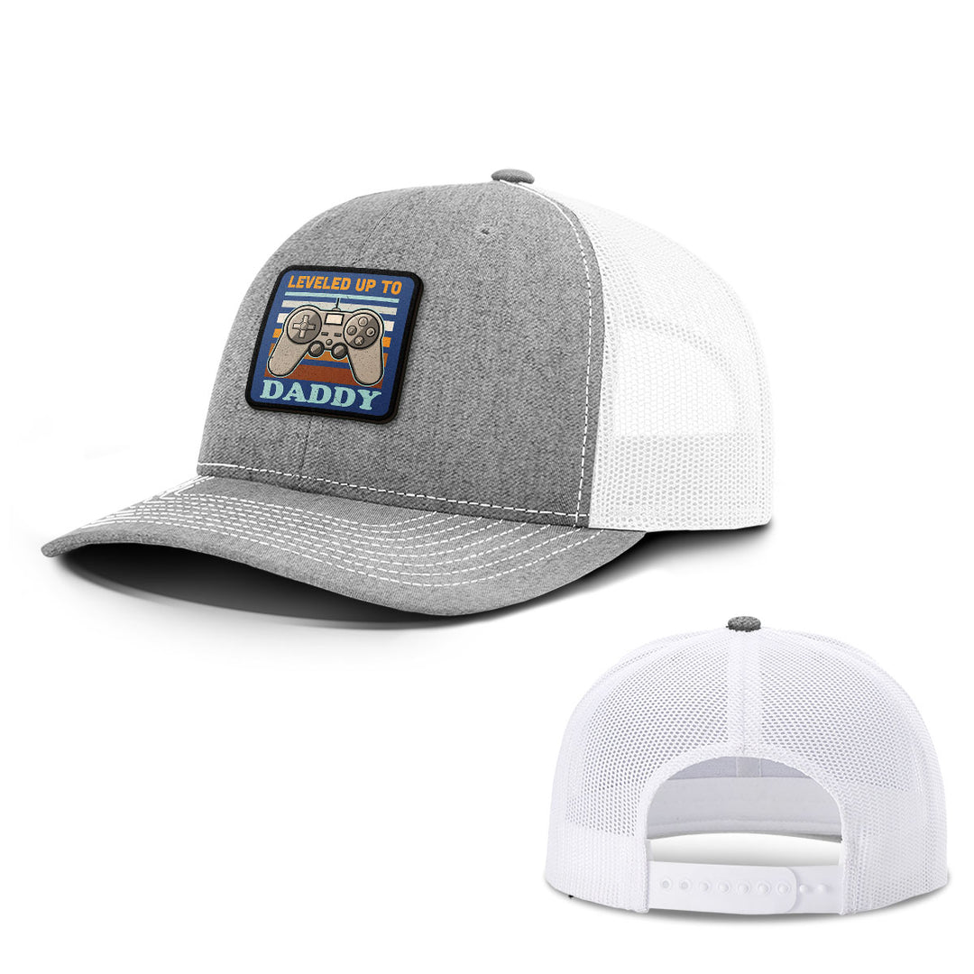 Leveled Up to Daddy Patch Hats - BustedTees.com