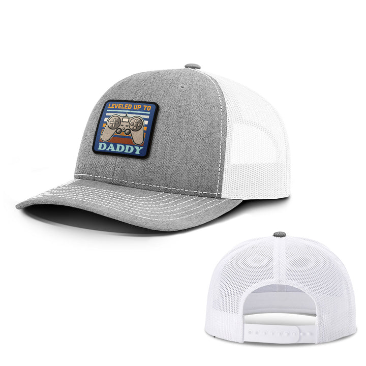 Leveled Up to Daddy Patch Hats - BustedTees.com