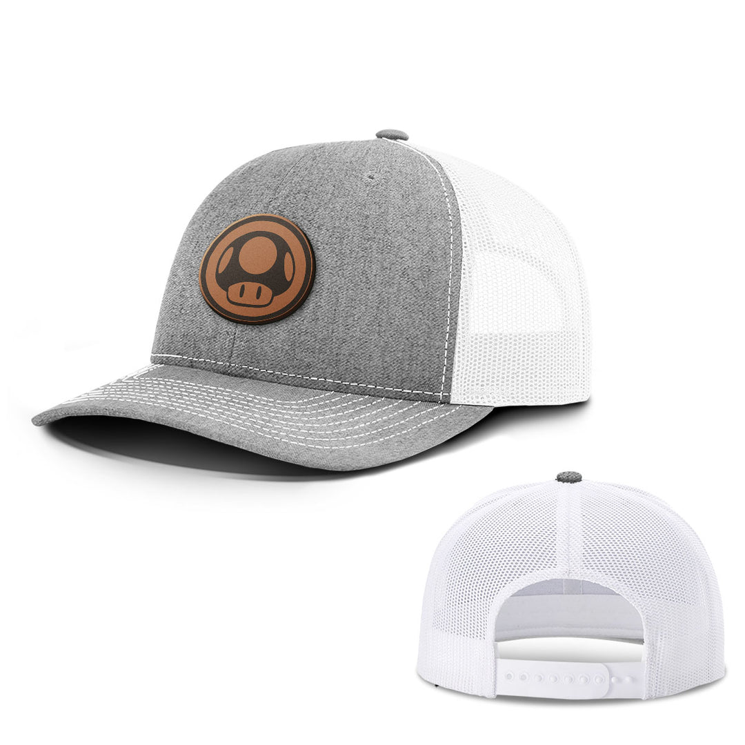 Power Up Leather Patch Hats - BustedTees.com