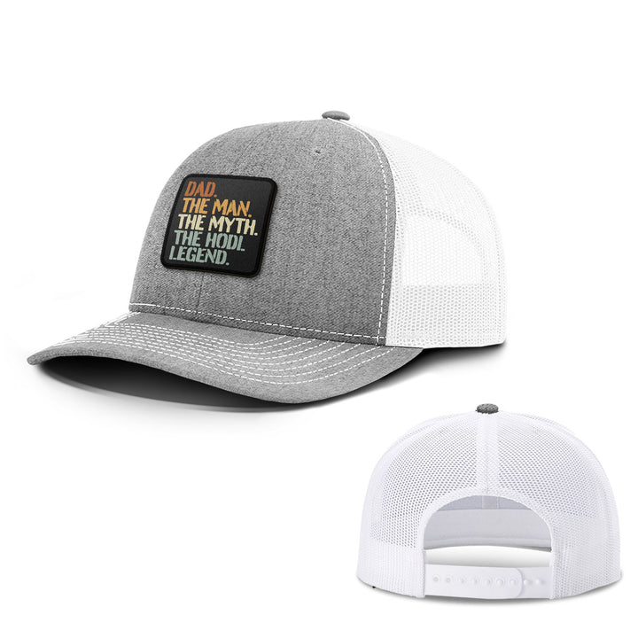 Dad The Hodl Legend Patch Hats - BustedTees.com